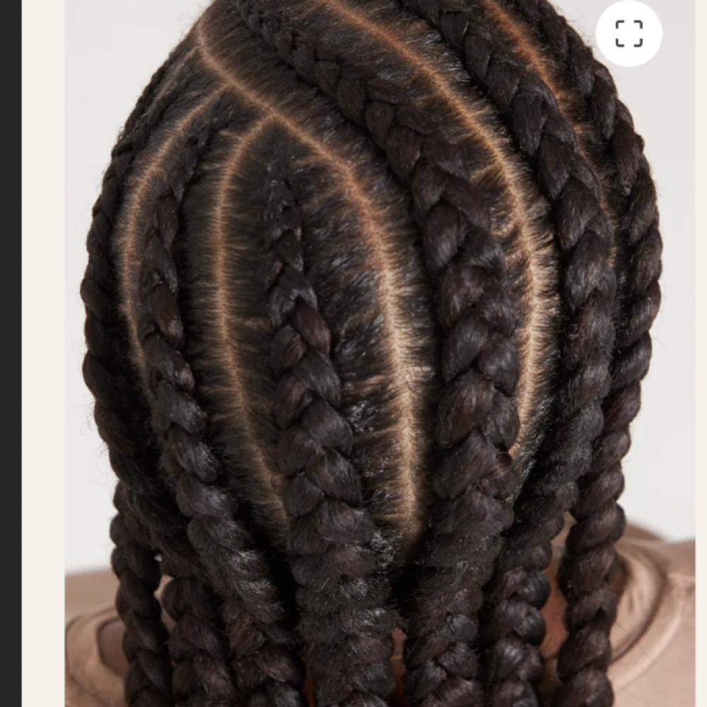 Cornrow braids at Elaine Collins in Plano, TX
