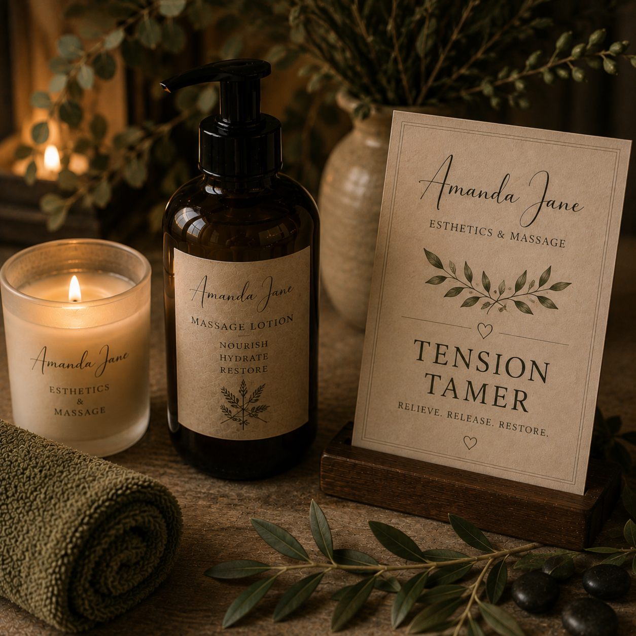 Tension Tamer Massage 60 Min at Amanda Jane Esthetics & Massage in Salado, TX