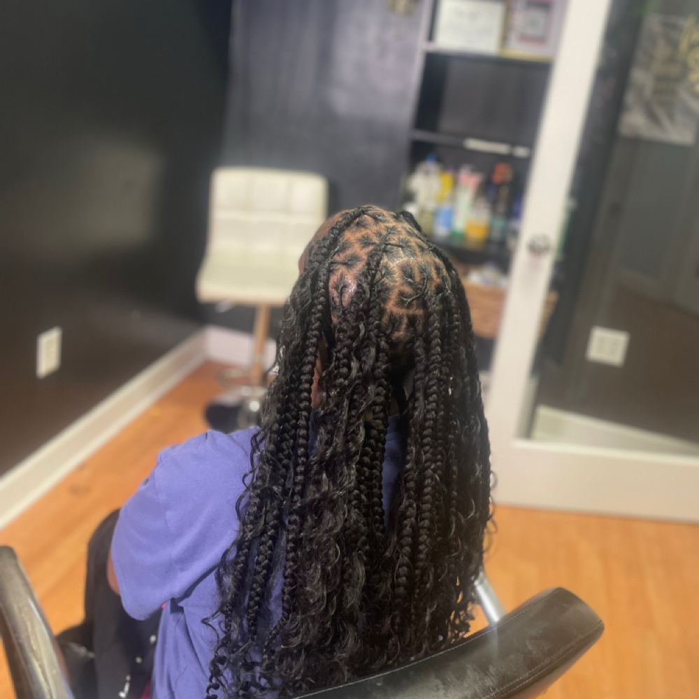 Knotless Over Locs at Mane Styles in Albany, GA