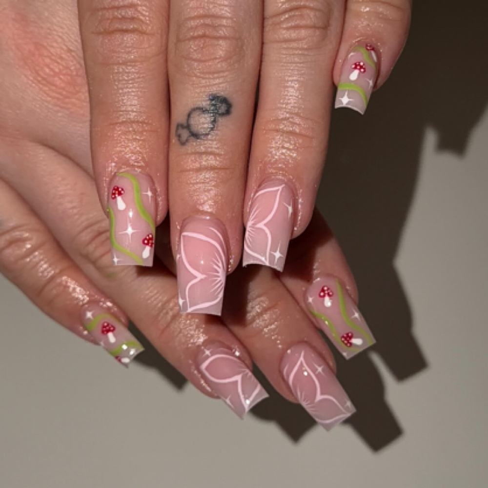 Short / Medium Acrylic Fill at NailedXJanelle in Lubbock, TX