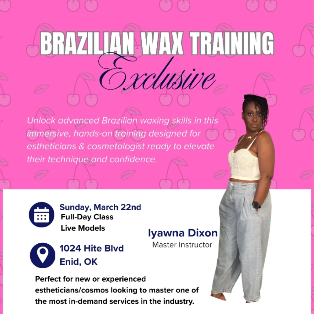 Brazilian Wax Training at Studio1024 Esthetics in Enid, OK