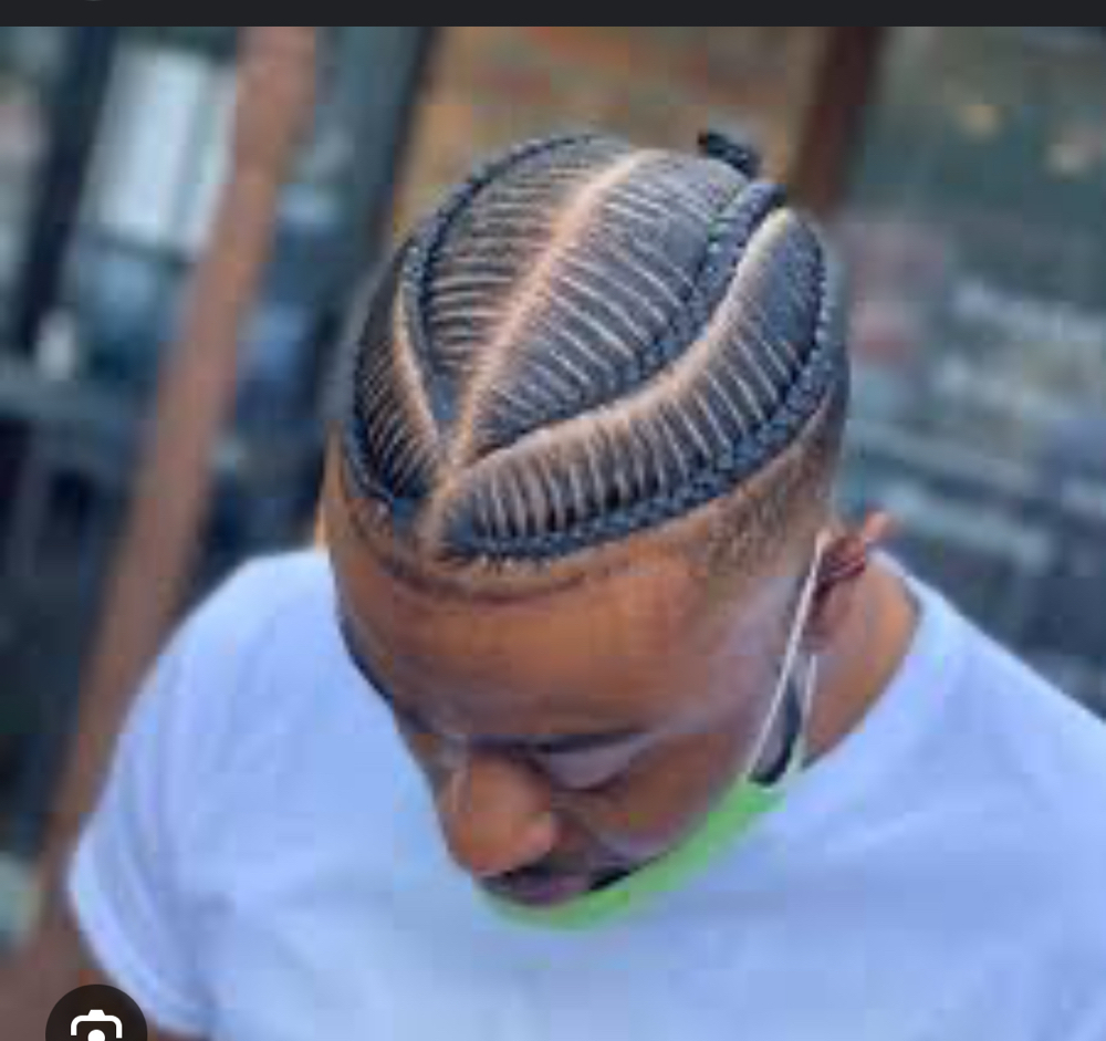 Mens Design Braids(Crown Only)