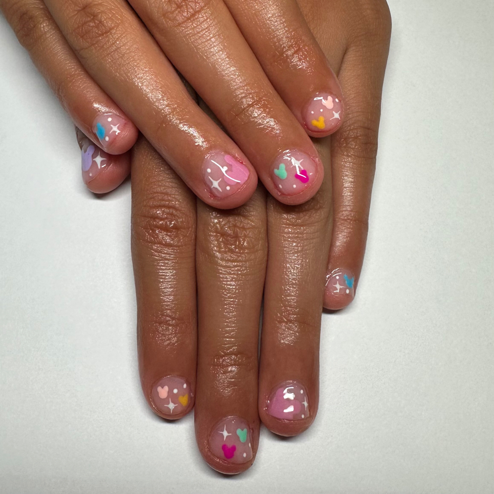 kids gel mani