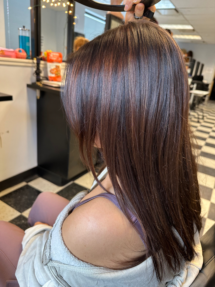 Long hair cut