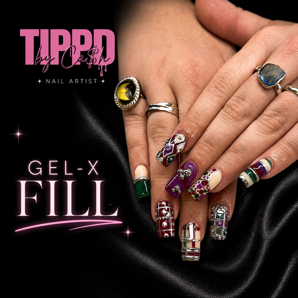 GelX Fill/Color Change at TippdByCash in Hoover, AL