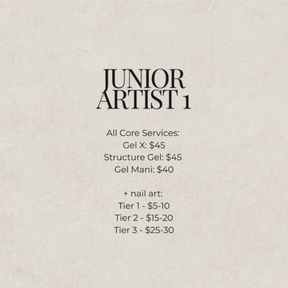 Junior Artist 1 (Read Description) at Nails Sincerely in Cuyahoga Falls, OH