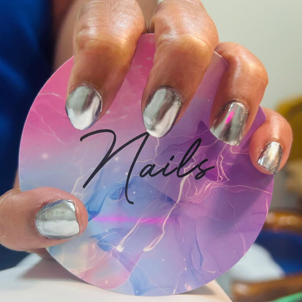 Chrome Natural Nail at Glitter & Giggles Nail Spa in Gulfport, MS