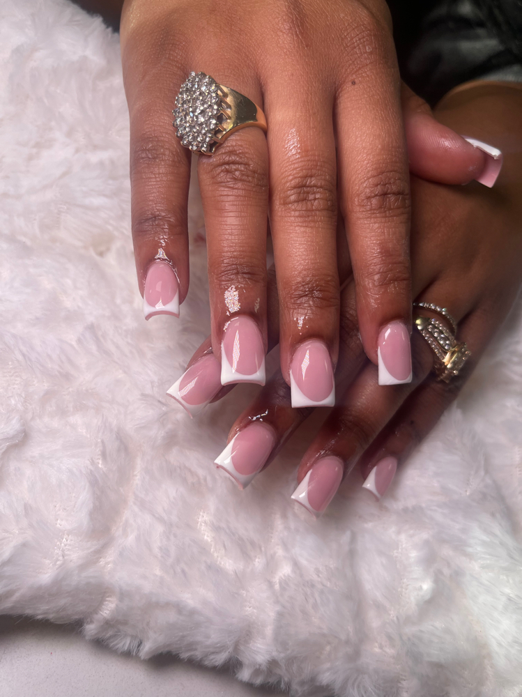 Short Acrylic Fullset W/ gel polish