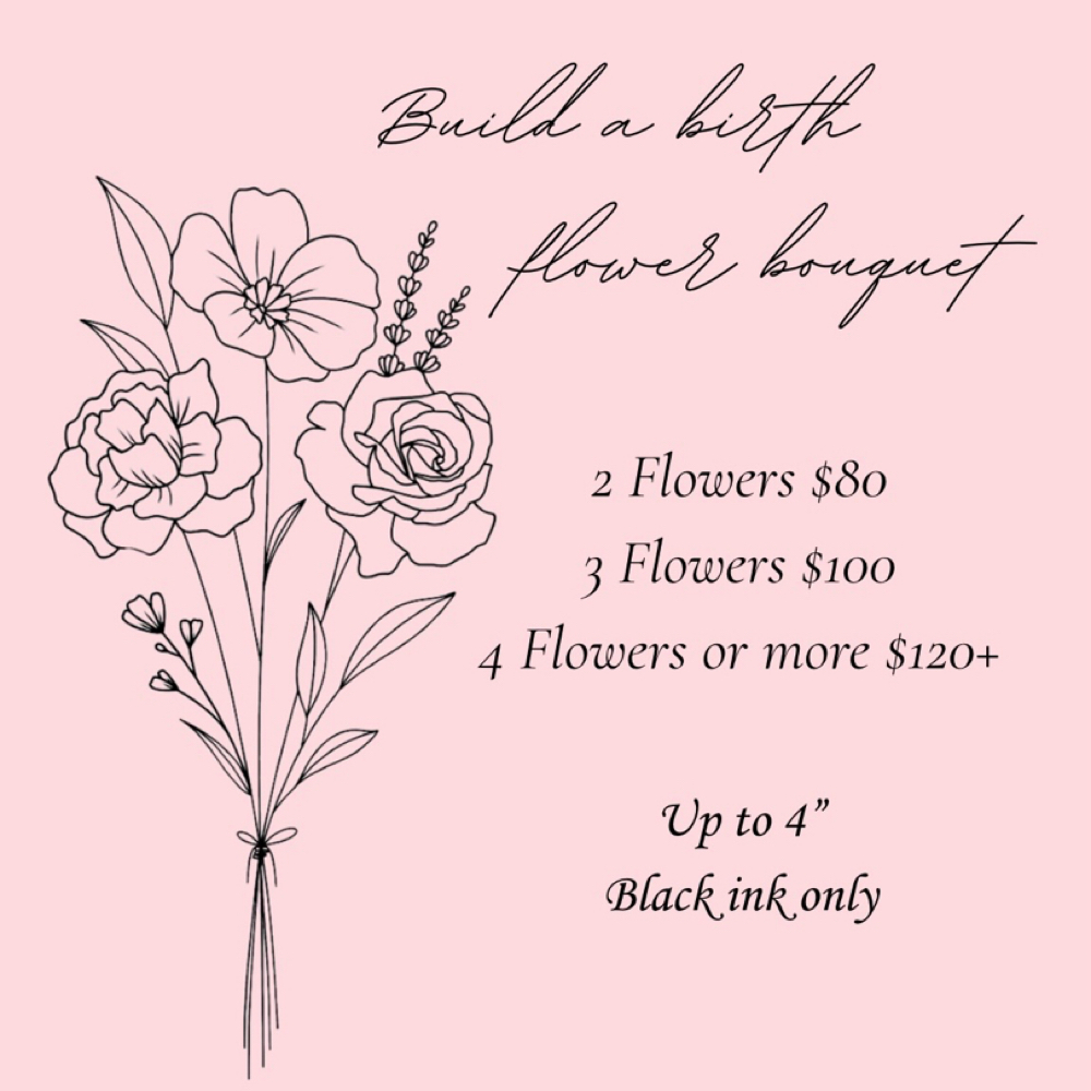 Build a Birth Flower Bouquet at Blondie’s Ink in Point Pleasant, WV