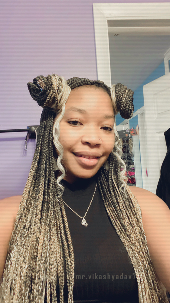 Medium Box Braids But Lengh