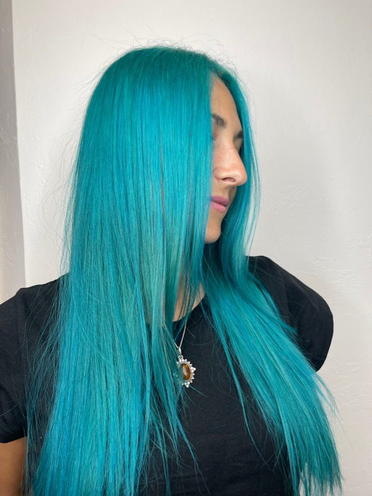 root re-touch (bleach)