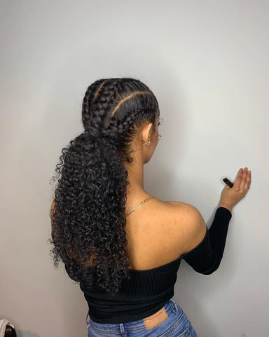 Half Cornrows