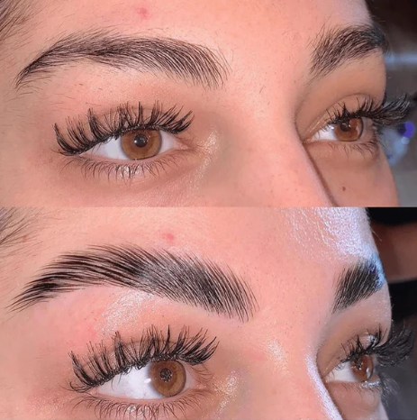 Brow lamination + wax and tint