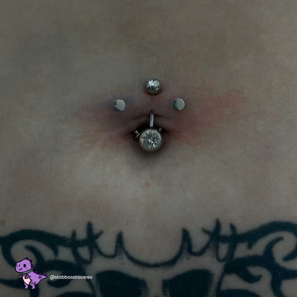 Double Navel at Vita Aurelia Piercings in Temecula, CA