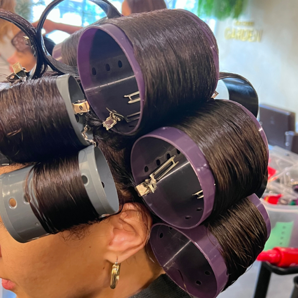Wash + Roller Set at The Glam Factory in Somerville, MA