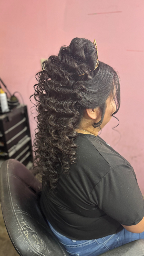 QUINCEAÑERA HAIRSTYLES at EJ Beauty Studio in Friendswood, TX