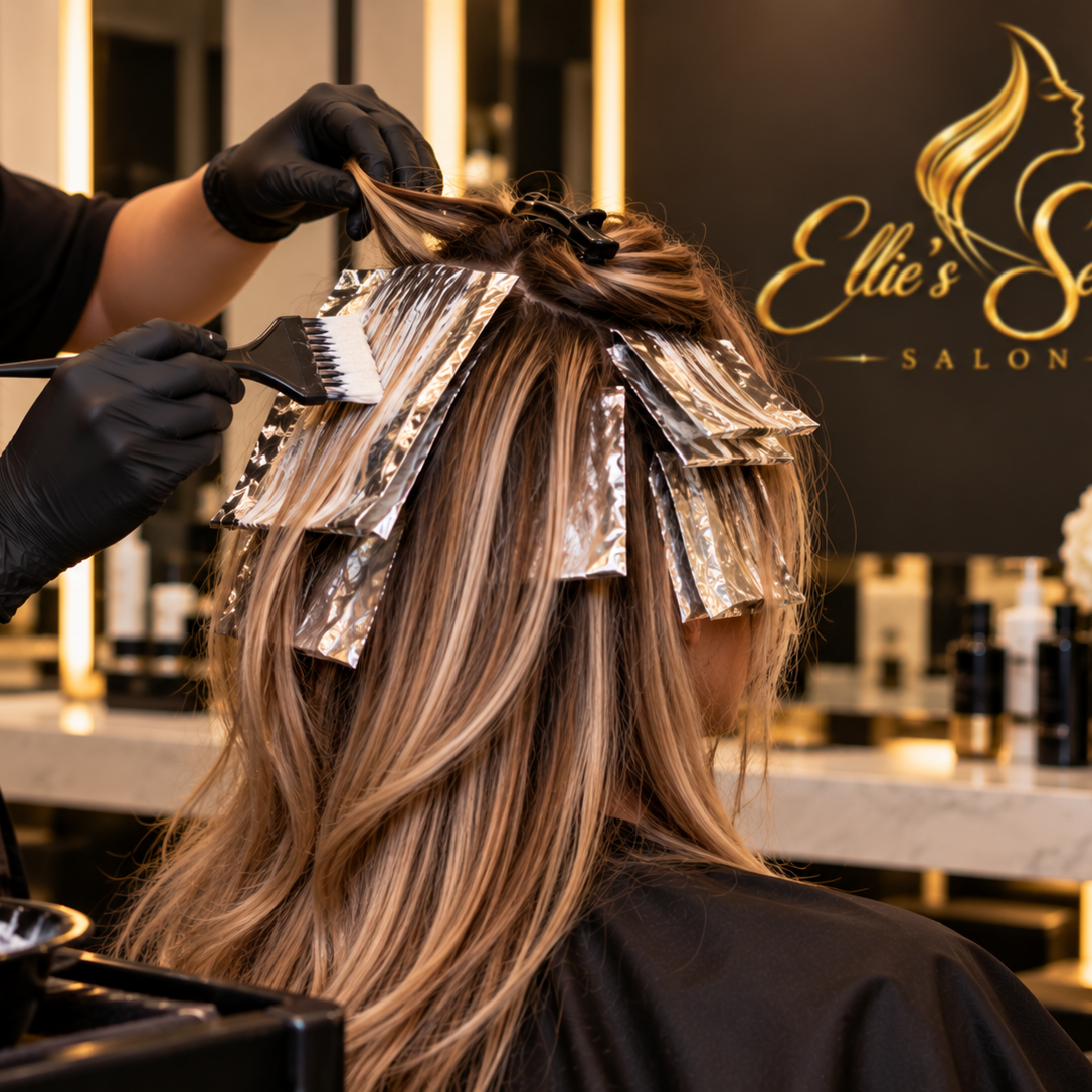 Full Head Highlights at Ellie’s secret salon in Irvine, CA