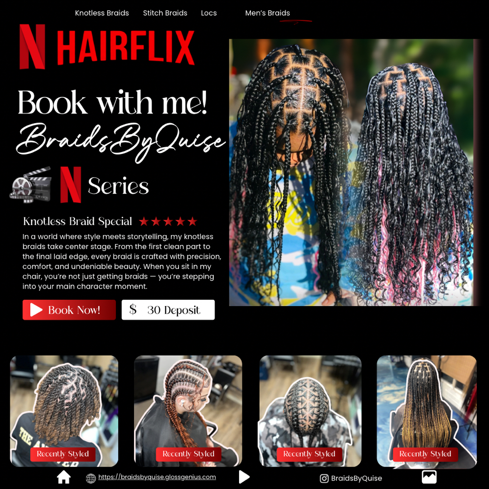 Boho Large Knotless at BraidsByQuise in Tempe, AZ