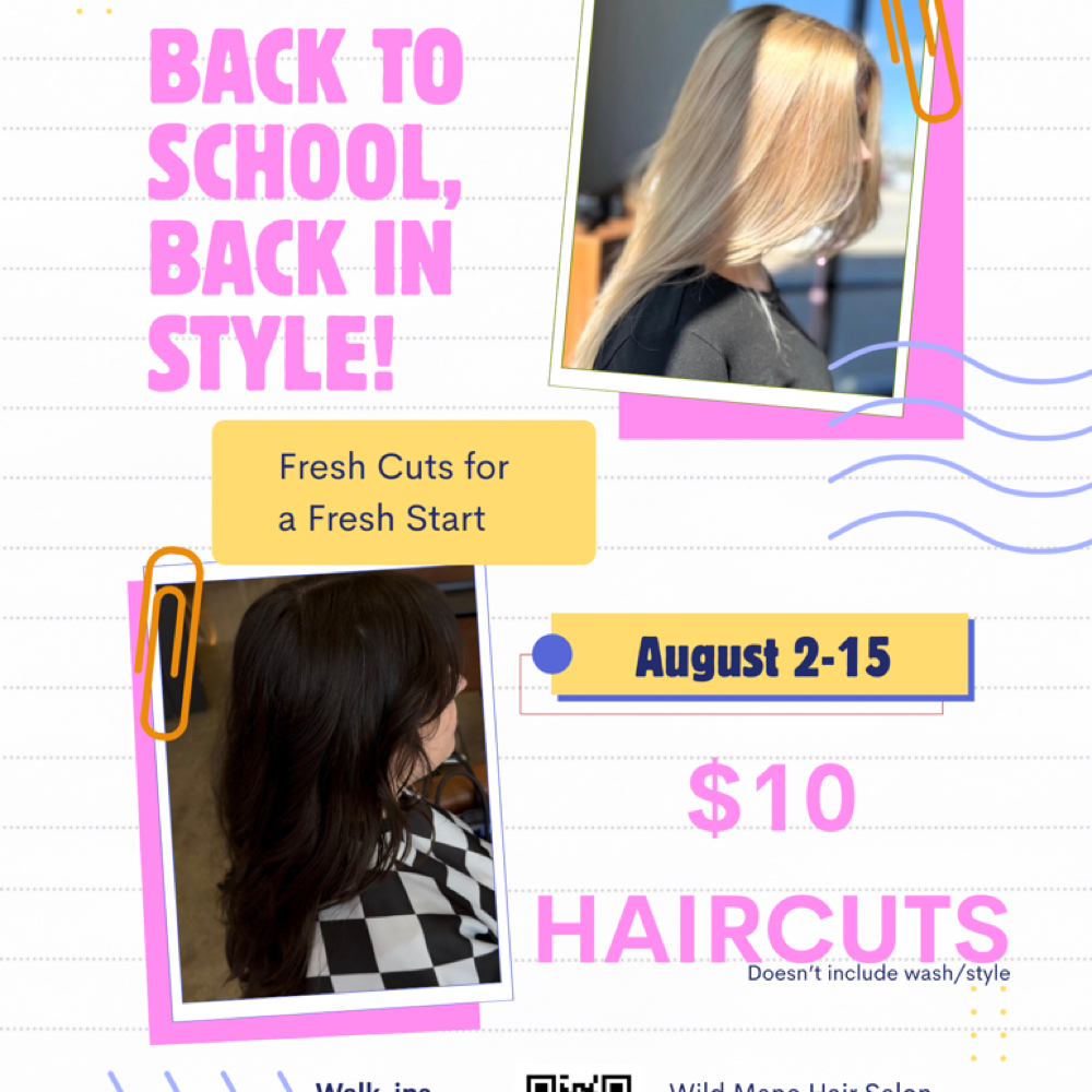 August Back To School at Wild Mane Hair in Bloomington, IL