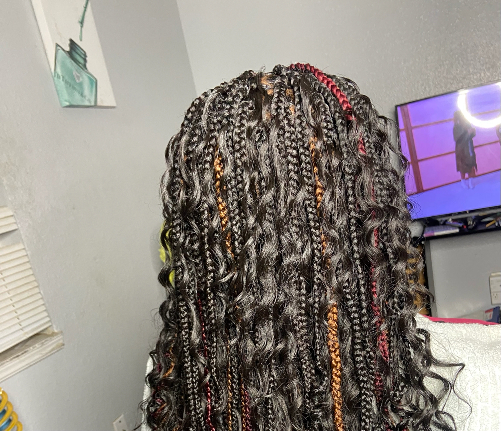 Medium Boho Box Braids