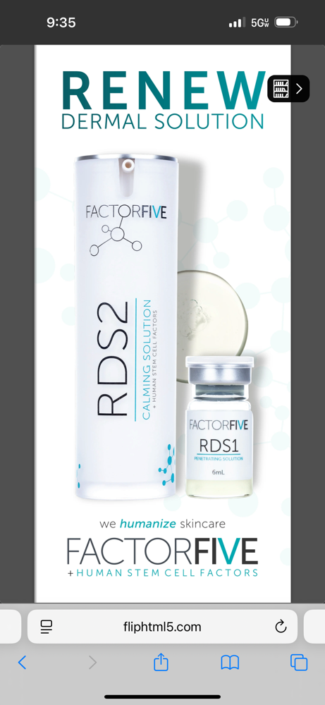 Renew Dermal Solution (RDS Peel) at GloWild Regenerative Skin Studio in Cary, IL