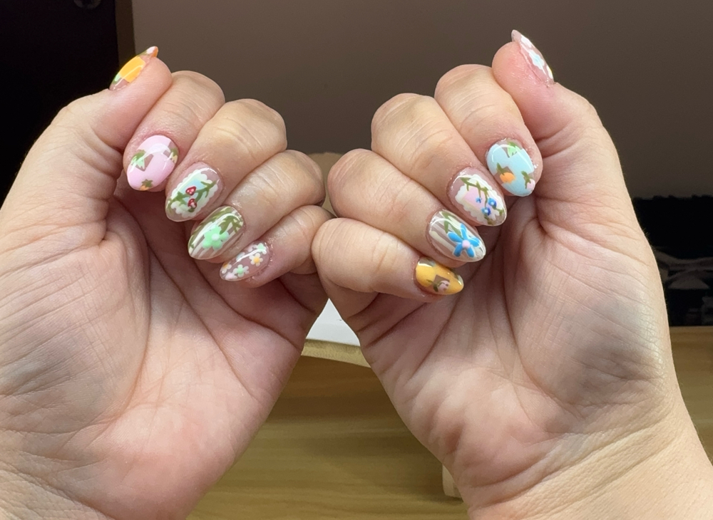 Full Set Gel X Nails Short Length