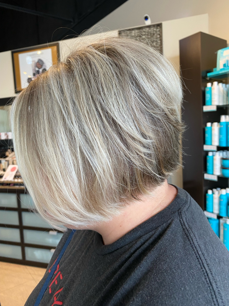 Partial Highlight and Haircut at Sorella Salon in Janesville, WI
