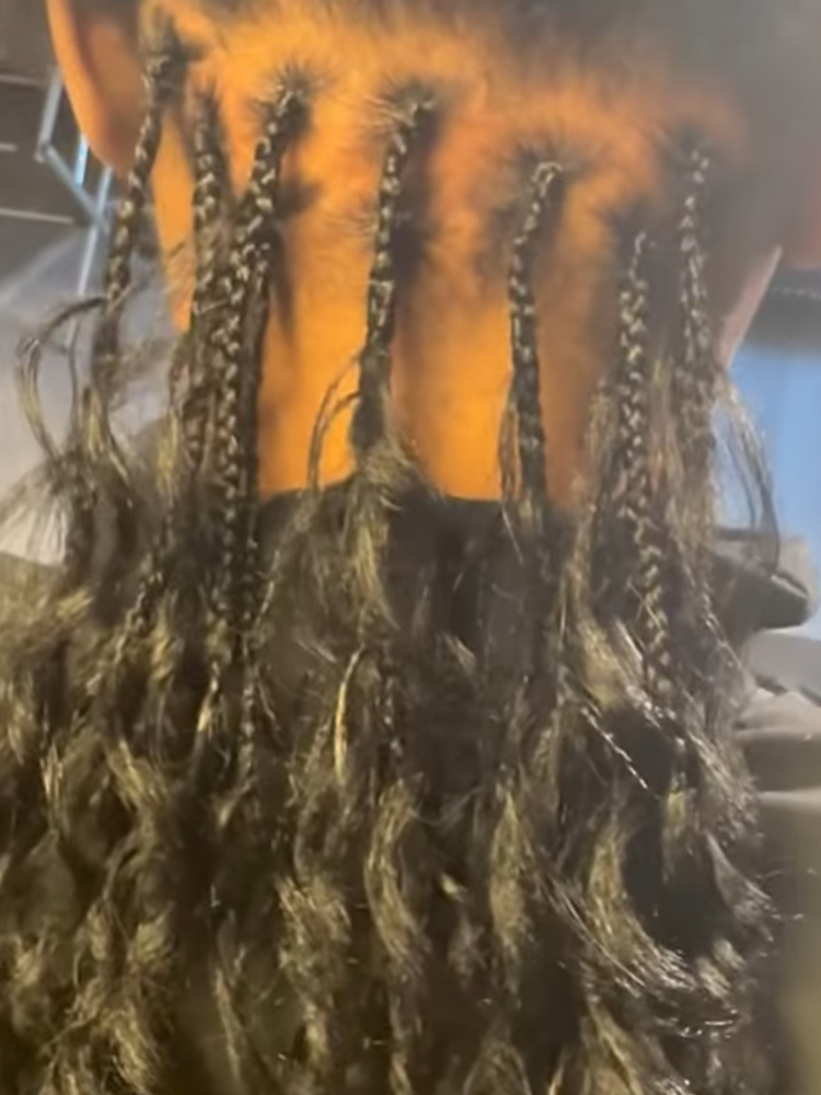 Tree Braids w/two rows of boho micr at The Chic Experience LLC in Birmingham, AL