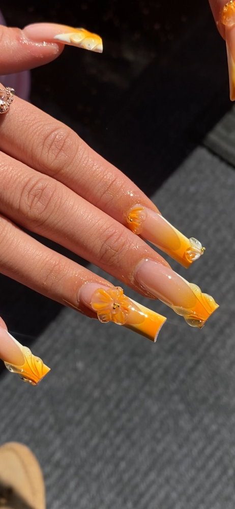 Long acrylic full set