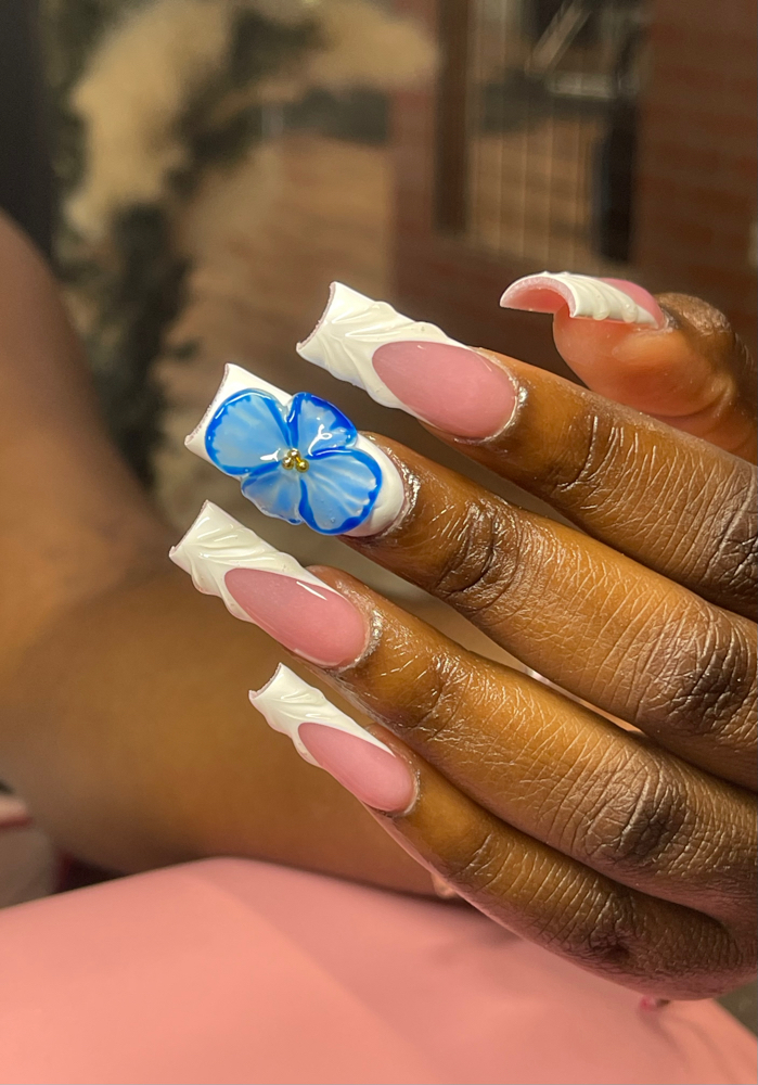 Custom Long FullSet at Nails by May in Oroville, CA
