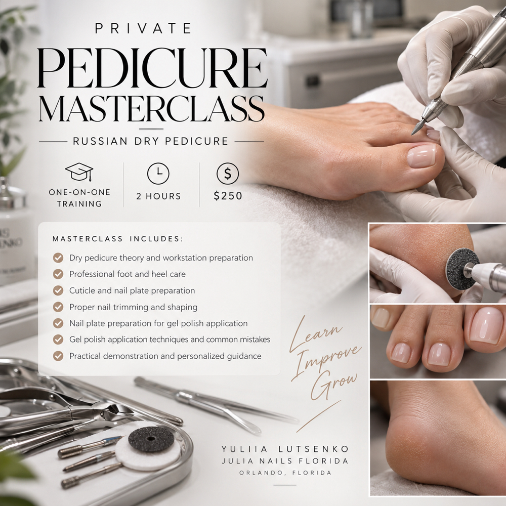 Private Pedicure Masterclass at Julia Nails Florida in Orlando, FL
