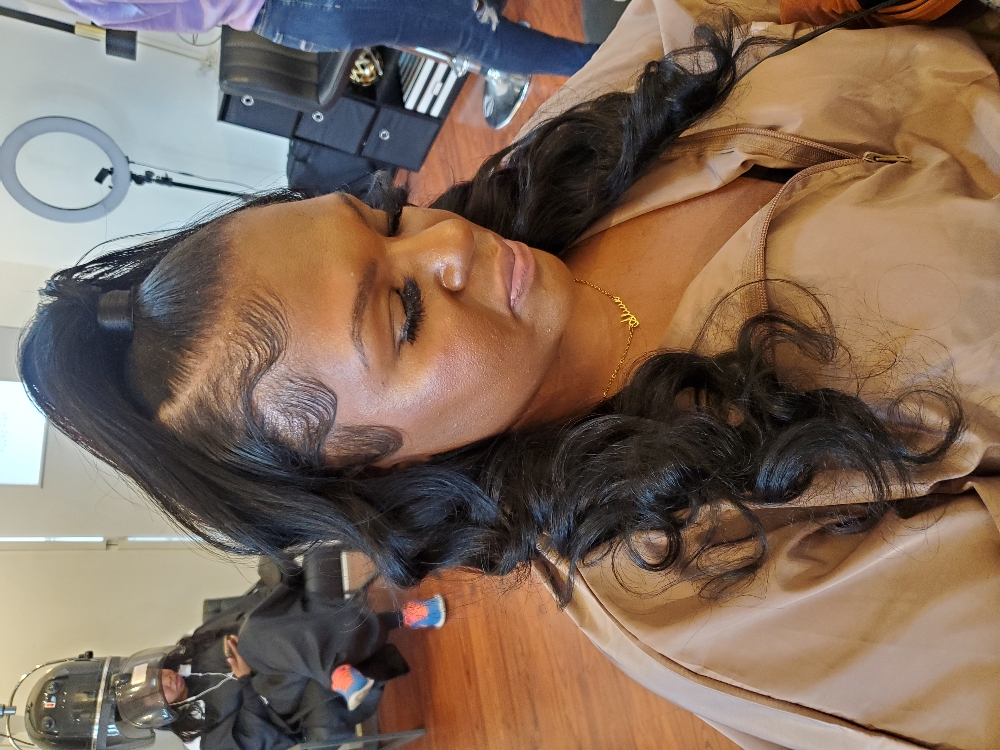 Half Up, Half Down Sew In