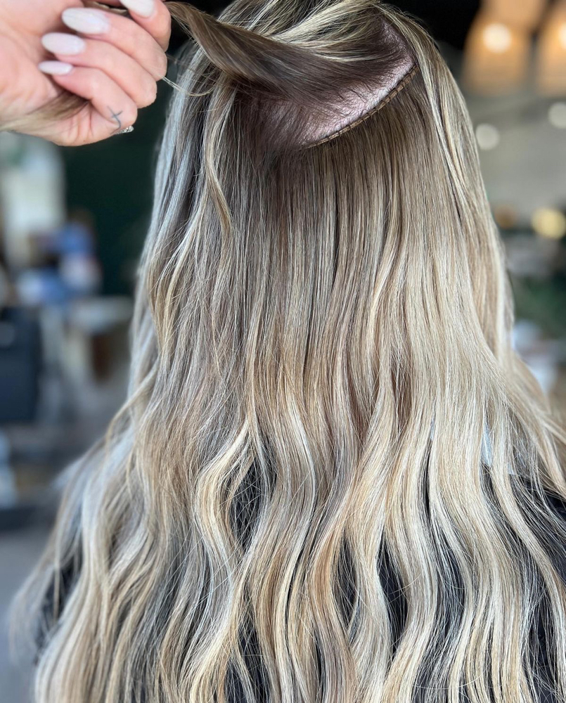 Weft Extensions install at ColoredbyK in Tehachapi, CA