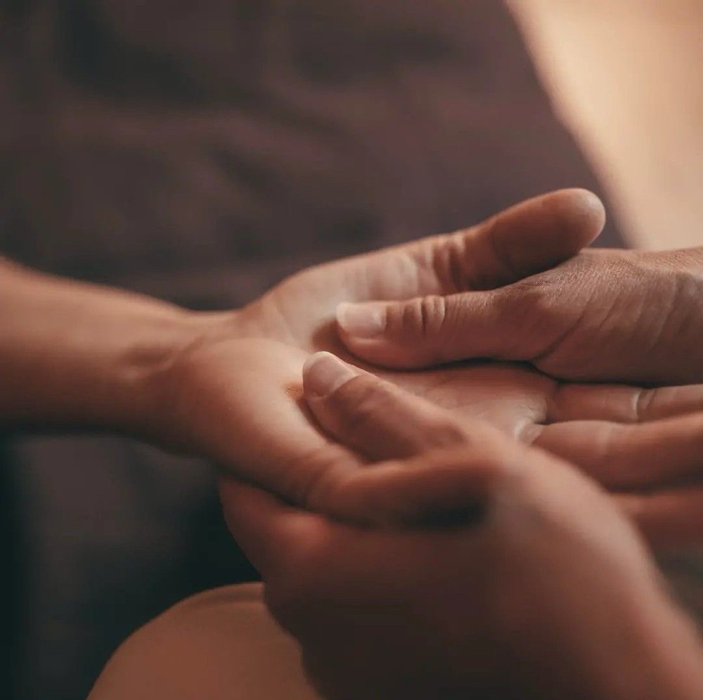 Focused Therapeutic Session at Sacred Haven Wellness in Spring Lake, MI