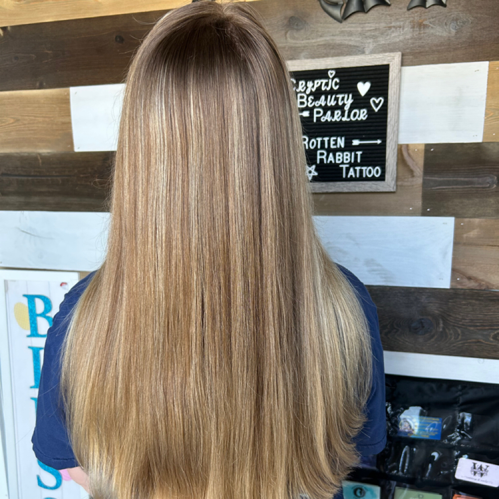 Balayage/Teasy Lights at Cryptic Beauty Parlor LLC in Thomasville, NC