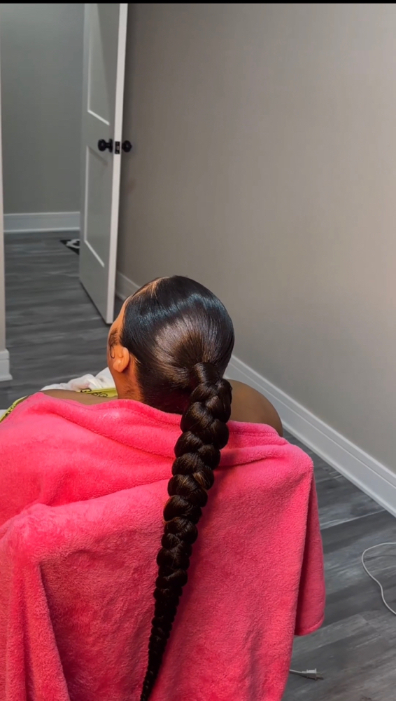 Mid High Braided Pony (any Length)