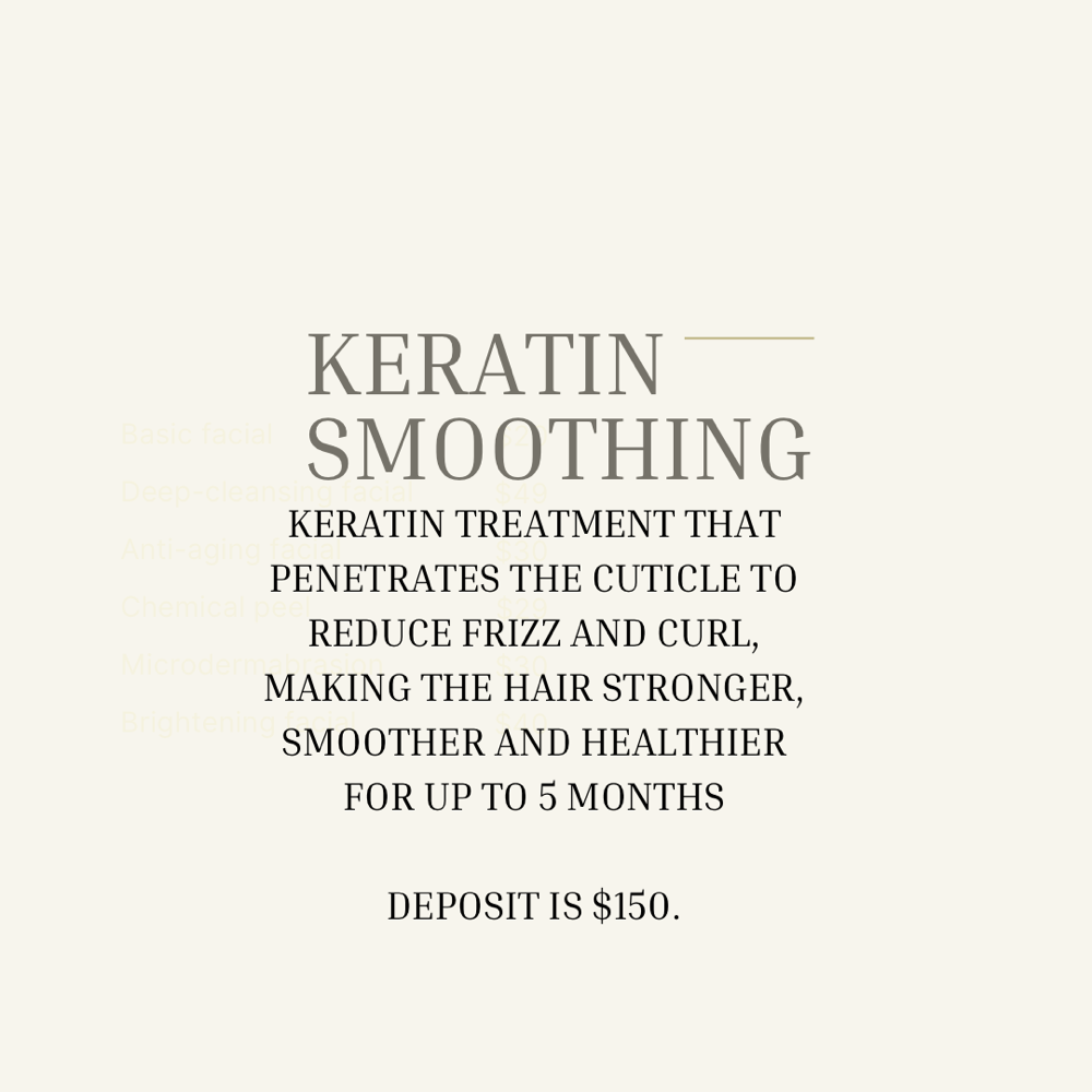 Keratin Smoothing Treament