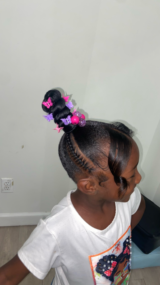 Little Girls Top Knot Bun