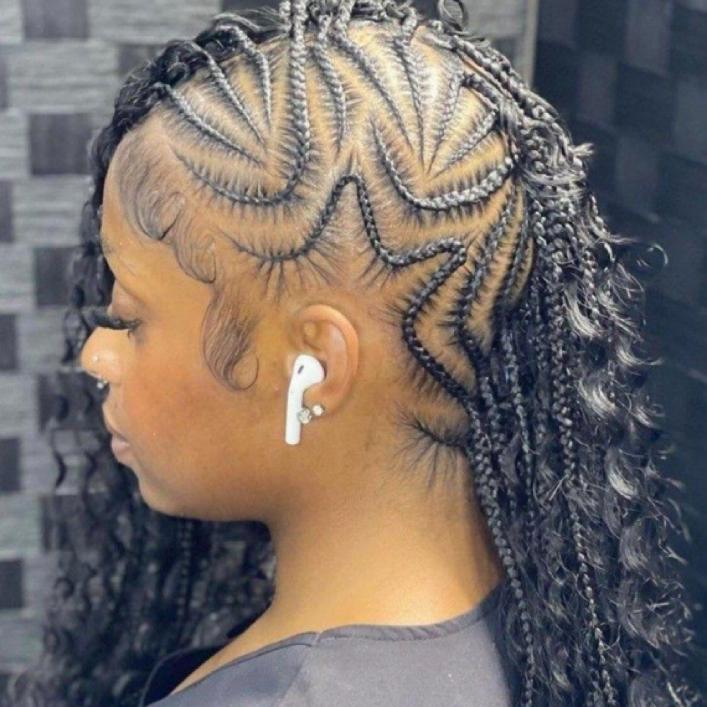 Braided Mohawk at Her Luxe Braiding Bar in Southaven, MS
