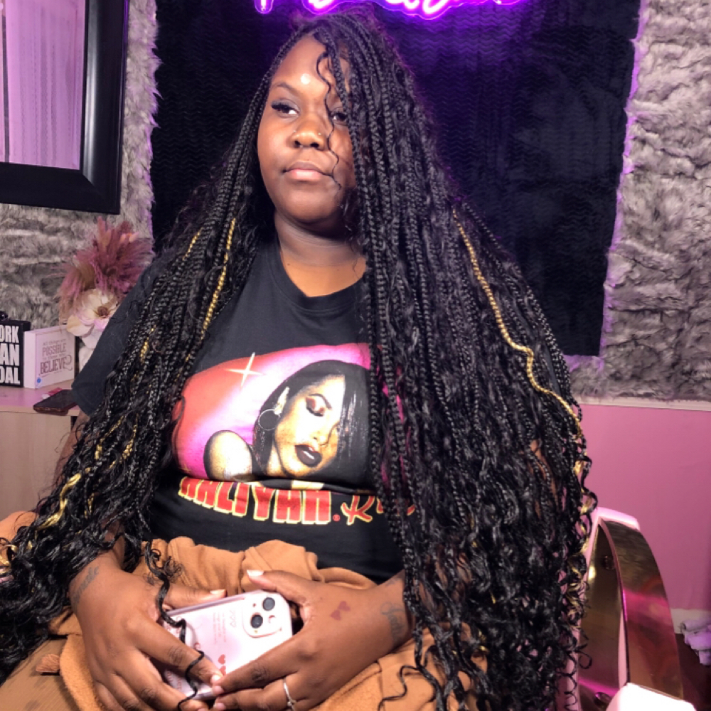 Medium Knotless With Boho at TheBlaqShe in Mobile, AL