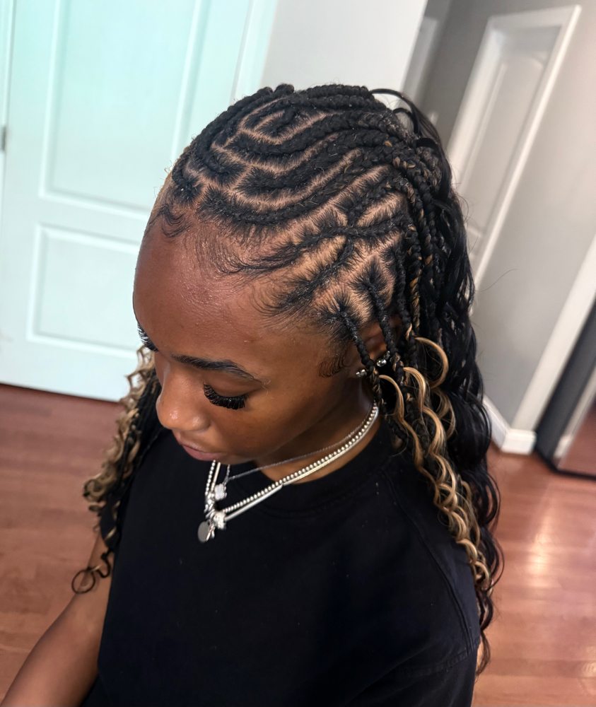 Tribal Braid w/ Small Knotless at The Braidy Bunch in New Castle, DE