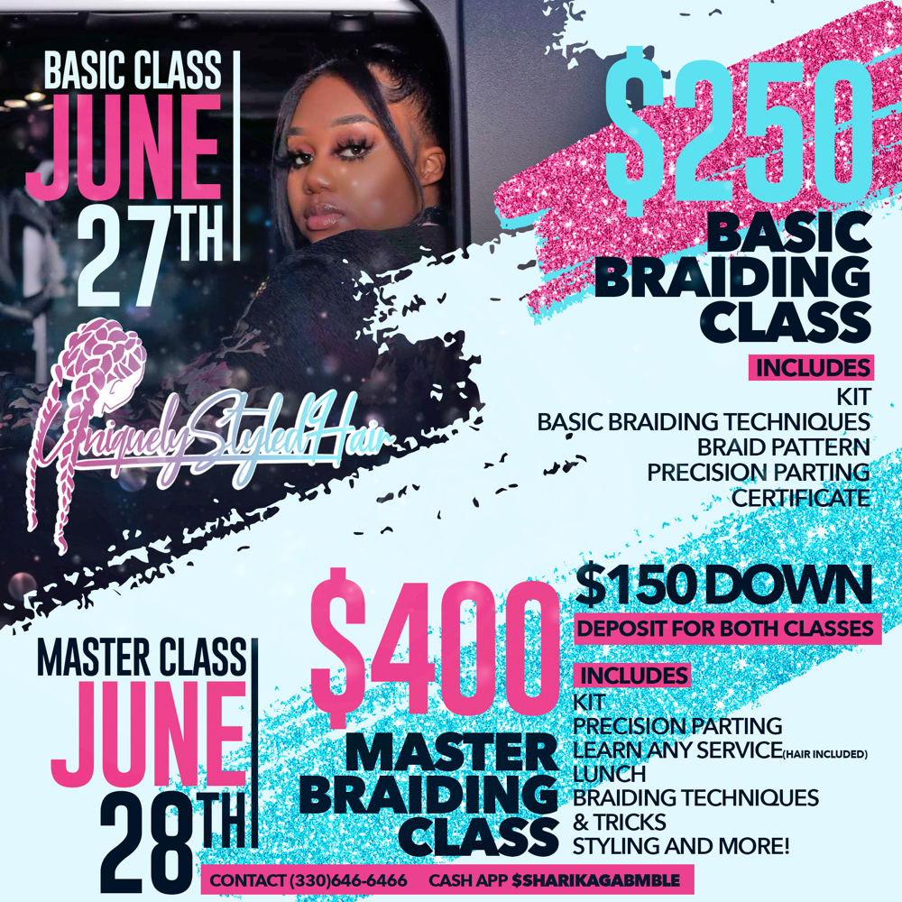 1 On 1 Basic Braiding Class