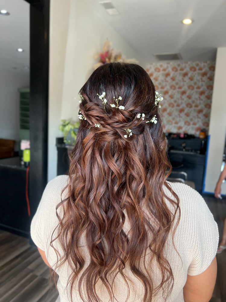 Half Updo at Daxella Salon in Hernando, MS