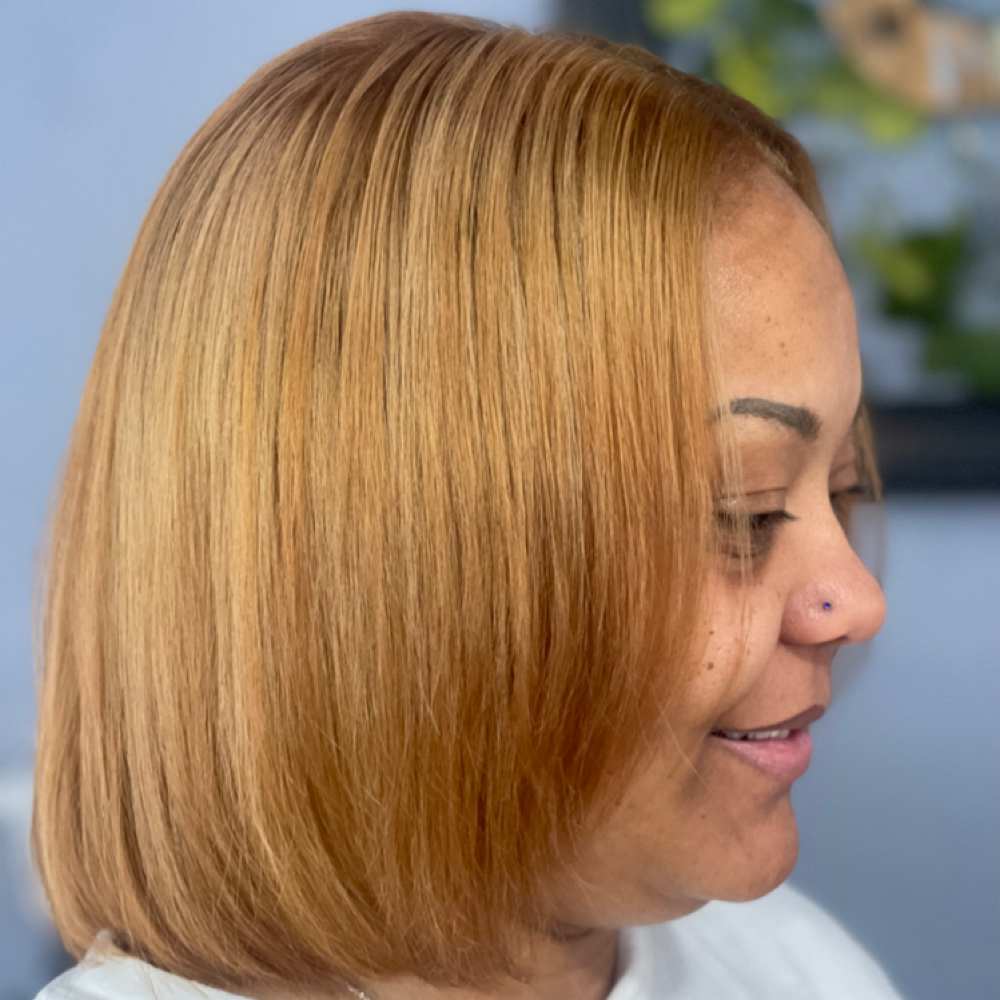 Silk Press+ Color Refresh at The Sanctuary in Ladson, SC