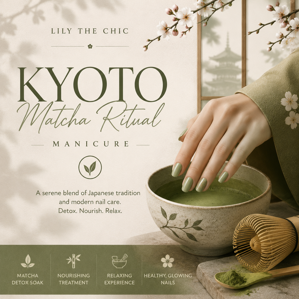 Kyoto Matcha Ritual Manicure at Lily The Chic in Las Vegas, NV