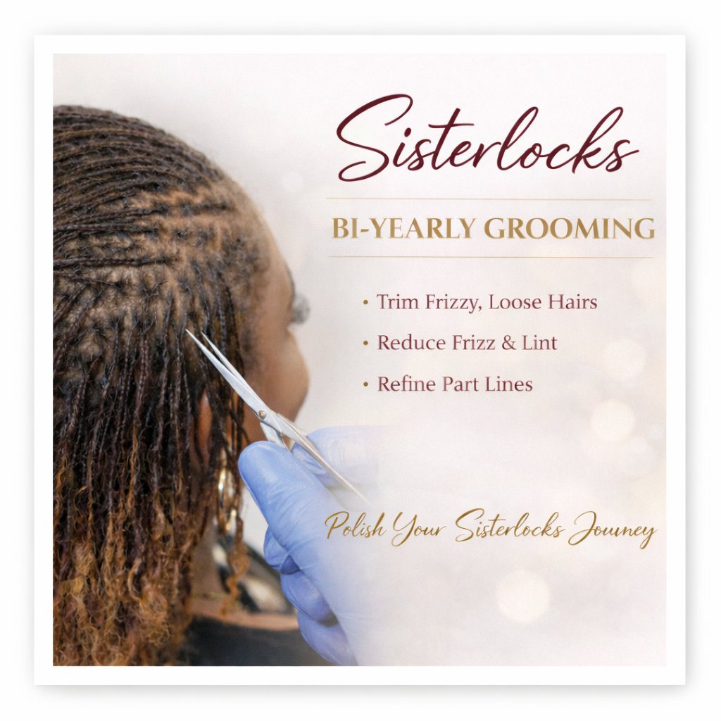 Sisterlocks Bi-Yearly Grooming at Paradise Hair Promotions in Bedford Heights, OH