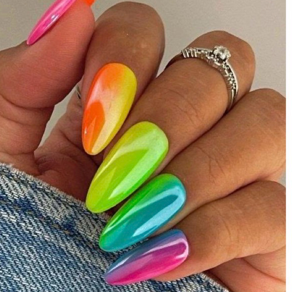 Fruity Rainbow Dip Powder at Maly_Nails419 in Findlay, OH