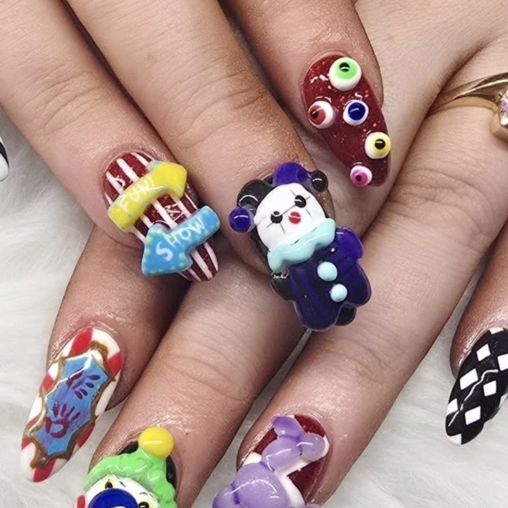 Hand Painted Or 3D Character at Nails By Courtney Ann in Pleasanton, TX