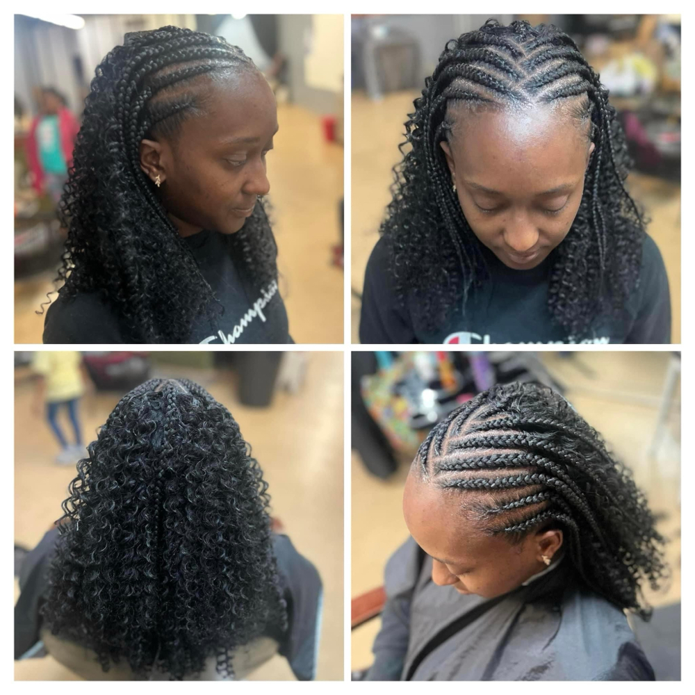 Half up/half down/quickweave