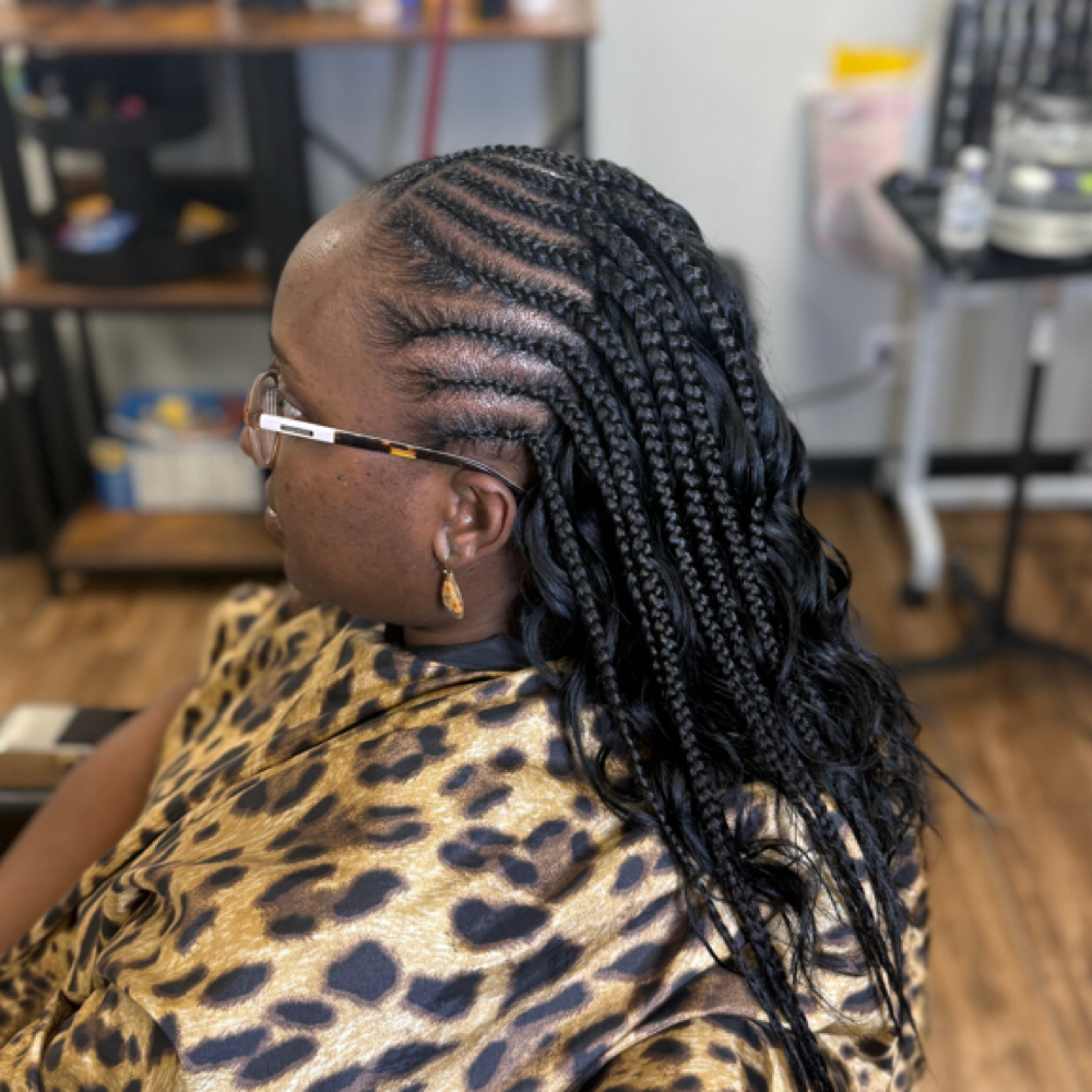 Halfup/halfdown Braids/quickweave at Elegance Redefined in Belden, MS
